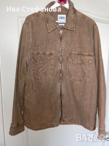  🤩 ново дънково яке риза сафари спортно сако  спортно елегантно  Zara размер L, снимка 8 - Сака - 44449933
