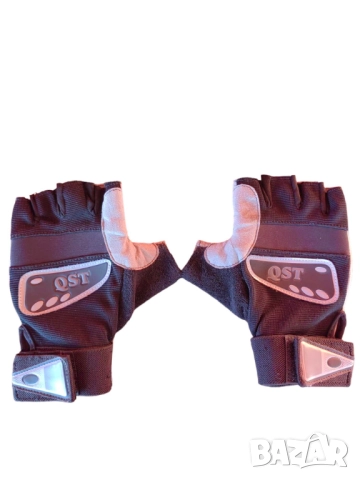 Мъжки ръкавици за фитнес с накитници от естествена кожа QST, XL