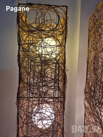 Ефектни лампи/лампиони/ от естествени материали , снимка 6 - Лампиони - 53291764