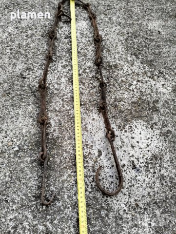 Стара кована верига за огнище , снимка 4 - Антикварни и старинни предмети - 44144754