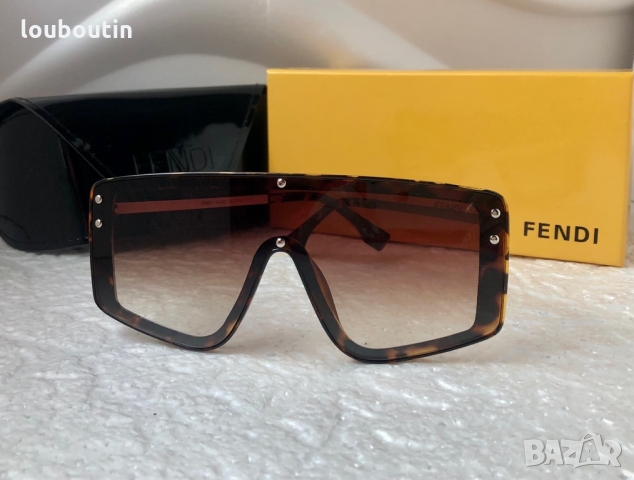 Fendi 2022 дамски слънчеви очила маска с лого, снимка 5 - Слънчеви и диоптрични очила - 36093033