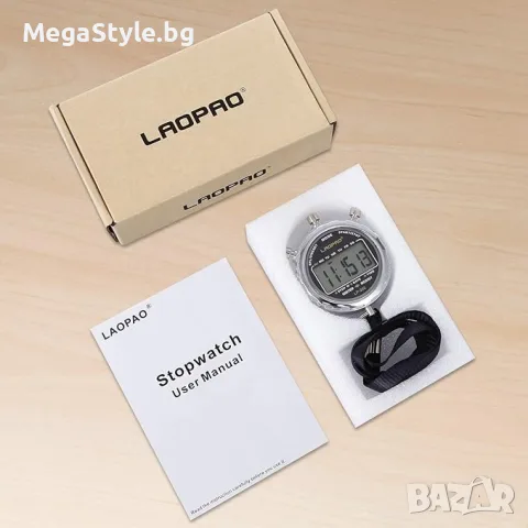 Цифров хронометър, ръчен Laopao с голям LCD дисплей, водоустойчив , снимка 6 - Други спортове - 56071431