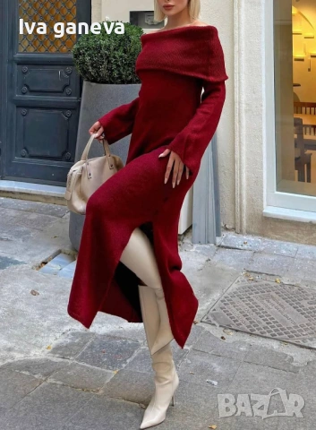 Дълга рокля плетиво 