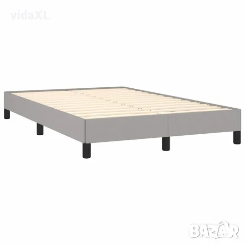 vidaXL Рамка за легло без матрак, светлосива, 120x200 см, плат, снимка 4 - Спални и легла - 56147225