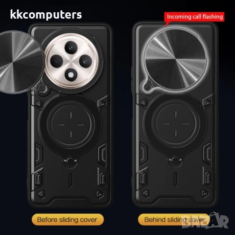 OPPO Reno12 F /12 FS 5G Удароустойчив CD Texture /Ring Holder Калъф и Протектор, снимка 5 - Калъфи, кейсове - 53074962