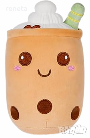 Играчка Milk tea cup, Плюшена, Кафява, 20 см, снимка 1 - Плюшени играчки - 41797571