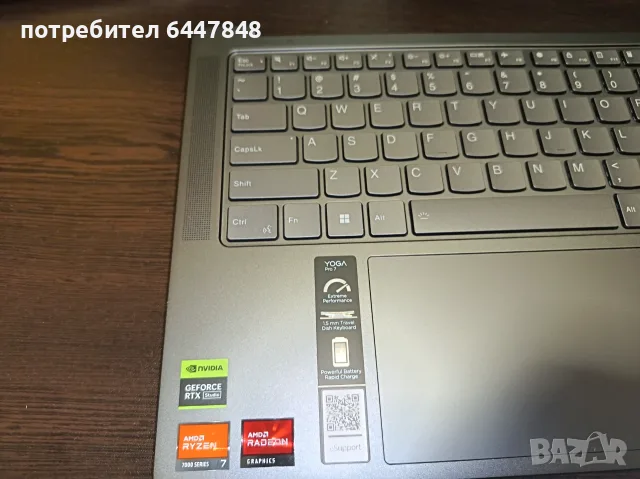 Lenovo Yoga Pro 7-14APH8 клавиатура ОРИГИНАЛНА (КОД 15), снимка 2 - Части за лаптопи - 56247446