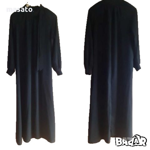 черна дълга рокля с панделка