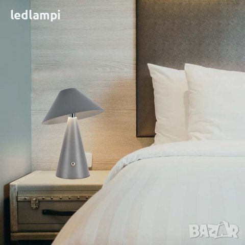 Настолна LED Лампа 3W Димиране Сива Презареждане 3в1, снимка 6 - Настолни лампи - 41139696