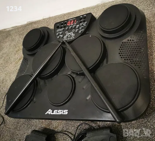 електронни барабани ALESIS Compactkit 7 с педали, палки и адаптор, снимка 3 - Ударни инструменти - 50039103