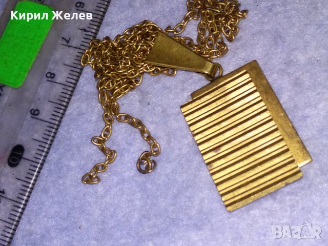 КРАСИВ Стар ПОЗЛАТЕН БРОНЗОВ РЕТРО АР ДЕКО МЕДАЛЬОН с ФИНА БРОНЗОВА с ПОЗЛАТА ЗДРАВА ВЕРИЖКА 38453, снимка 16 - Антикварни и старинни предмети - 41389449