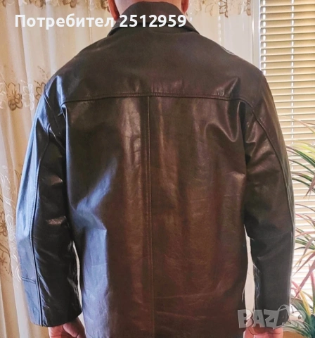 Мъжко кожено яке , снимка 2 - Якета - 53275966