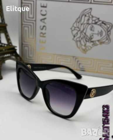 Слънчеви очила Versace с черен обикновен калъф и ув защита , снимка 5 - Слънчеви и диоптрични очила - 53587446