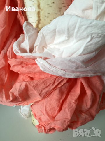 Голям памучен шал в два цвята, снимка 3 - Шалове - 42662951