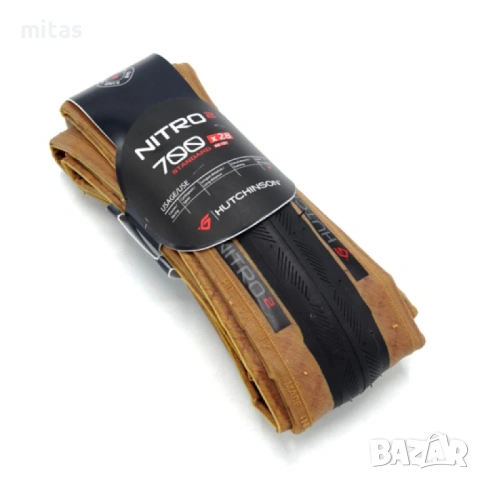 Велосипедна гума Nitro 2 (700x28C) (28x622), Шосейна, Черна/Бежов борд, снимка 6 - Части за велосипеди - 40975411