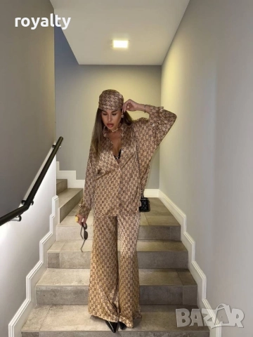 Луксозен комплект сатен от две части, снимка 3 - Комплекти - 51787917