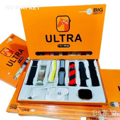 Смарт часовник 7 в 1 Ultra 2.01, снимка 2 - Смарт часовници - 53839948