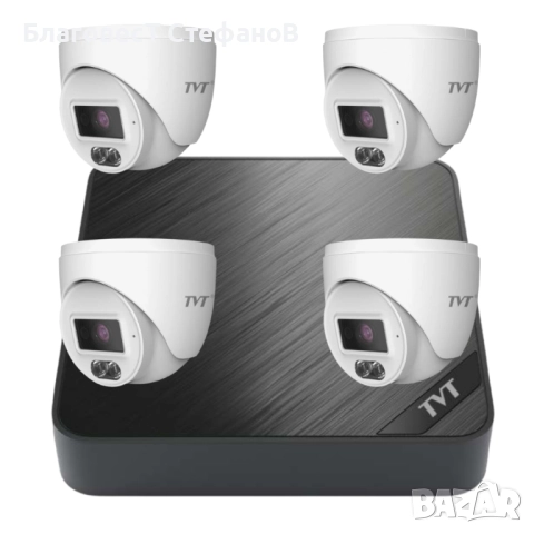 Видеонаблюдение от TVT включва 8 броя Висококачествени IP POE видеокамери, снимка 2 - IP камери - 52272022