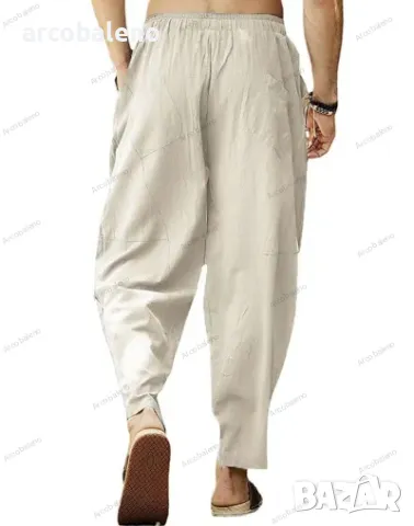 Ежедневни мъжки свободни панталони с шнур, 7цвята , снимка 4 - Панталони - 40780879
