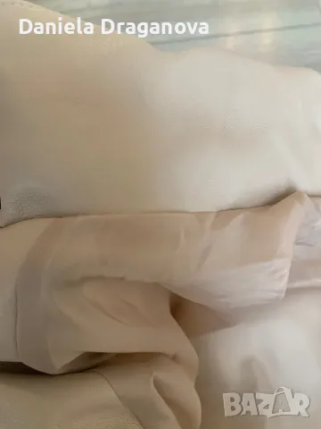 НОВО дамско късо яке от еко кожа цвят нюд, снимка 6 - Якета - 48691485