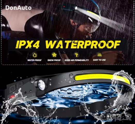 Сензорен LED челник с 5 режима, снимка 4 - Аксесоари и консумативи - 51634896