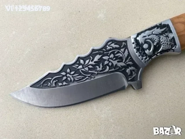 Стабилен ловен нож 98х200 /дране/, снимка 2 - Ножове - 52777577