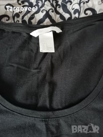 Черна дамска блузка H& M, снимка 2 - Тениски - 40996848