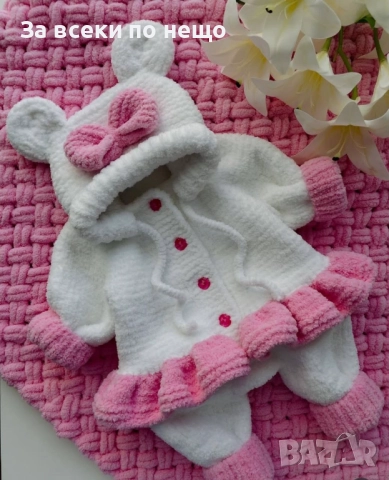 Гащеризонче в розово за момиченце Код S5, снимка 6 - Комплекти за бебе - 52393192