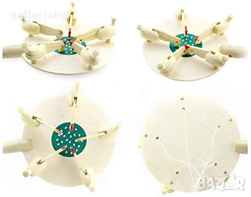 Дървени кокошки ядящи ориз , снимка 2 - Други - 41487358