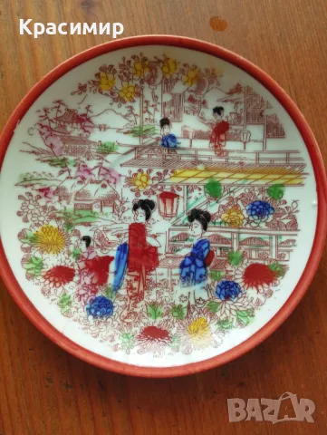 6 чинийки с гейши - леки забележки по декора, едната чукната на долния ръб , снимка 11 - Антикварни и старинни предмети - 47723727