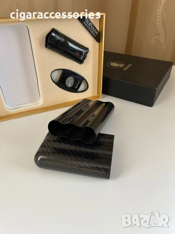 Guevara подаръчен комплект за пури – калъф, запалка и резачка, снимка 8 - Табакери - 53152694