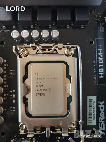 Комплект Intel Core Ultra 245K, RAM 16GB DDR5, Asrock H810M , снимка 2 - Процесори - 55904506