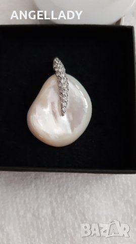  Сребърен комплект със седеф и циркони ., снимка 12 - Бижутерийни комплекти - 41979220