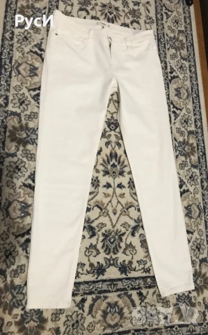 Дамски бели леко ластични фини дънки, MANGO