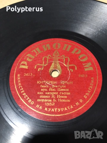 Стара българска шеллакова плоча, снимка 2 - Грамофонни плочи - 53533203