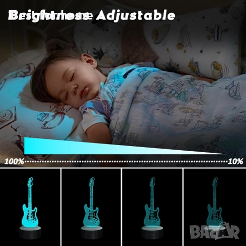 3D LED лампа за оптични илюзии с дистанционно управление и таймер, снимка 7 - Други - 52415111