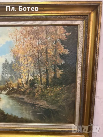 Стара маслена картина, снимка 3 - Картини - 48282514