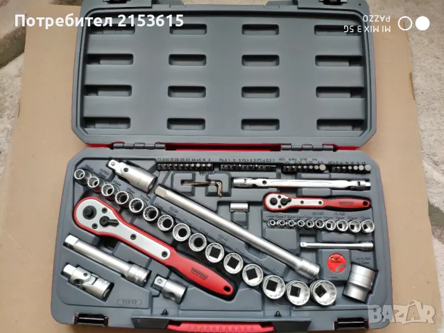 Teng tools тенг 1/4 и 1/2 гидория 72 части вложки камъни комплект хром ванадий