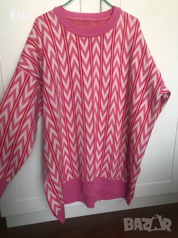 Широка плетена блуза, снимка 1 - Блузи с дълъг ръкав и пуловери - 41470997