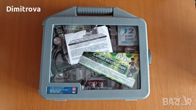 Микроскоп за деца - метален в куфар, снимка 11 - Образователни игри - 53292412