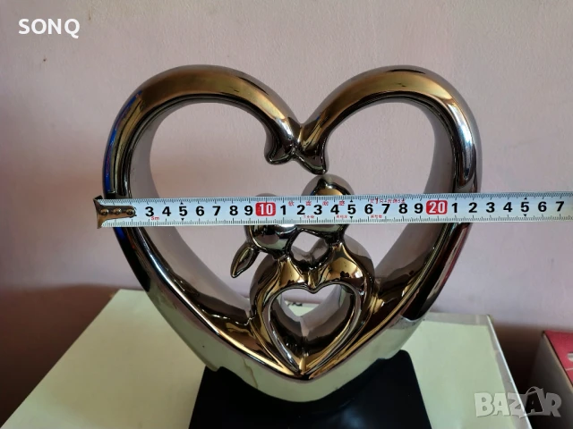 Прекрасна Немска Керамична Скулптура Сърце-Влюбени, снимка 7 - Антикварни и старинни предмети - 51155681