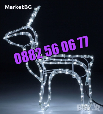 3 модела Коледен светещ елен, коледна украса, коледен елен