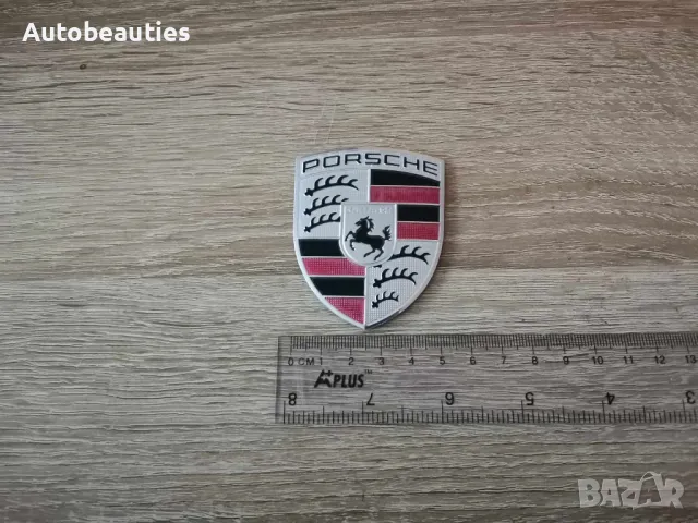 алуминиев сив стикер Порше Porsche, снимка 2 - Аксесоари и консумативи - 48129401