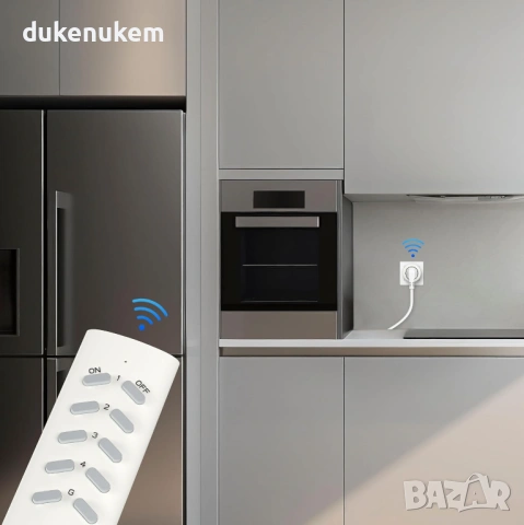 Безжични контакти, с дистанционно 2300W, до 30м, 5 бр./к-кт, снимка 4 - Друга електроника - 53255015