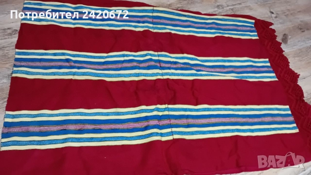 ръчно тъкана покривка, снимка 4 - Антикварни и старинни предмети - 53061439