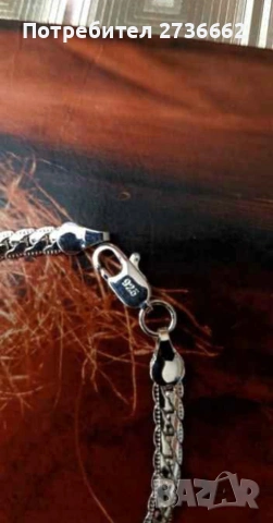 Сребърна гривна , снимка 5 - Гривни - 53374527