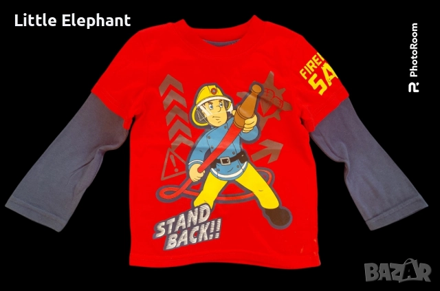 Блузка с дълъг ръкав за момченце на 18-24 мес"Firemаn Sam",Англия/нова