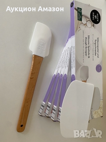 Готварска шпатула / бъркалка и кътер / шпакла за тесто 