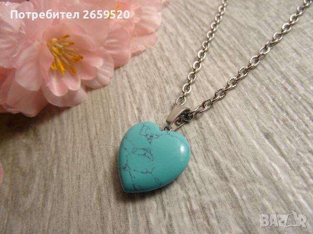 Дамско колие от естествен камък и стомана