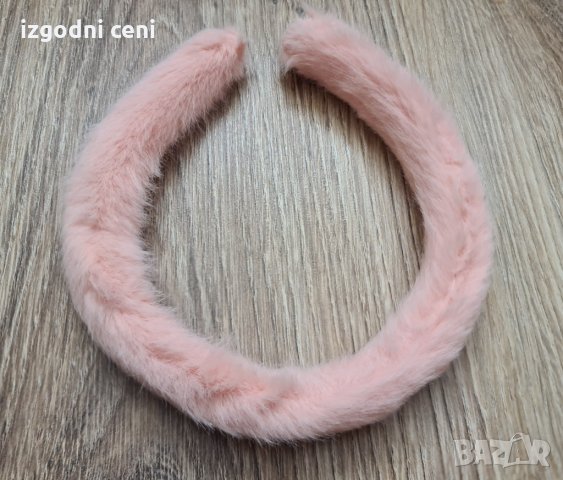 Пухкава диадема в розово, снимка 2 - Аксесоари за коса - 35758566